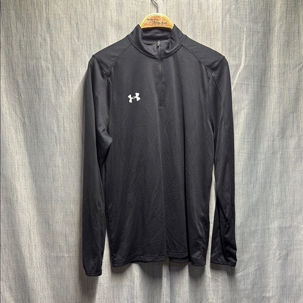 Under Armour Black Performance Jacket with Quarter-Zip size medium